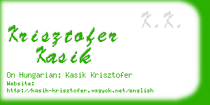 krisztofer kasik business card